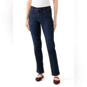 Crown & Ivy Straight Leg Indigo Denim Jeans